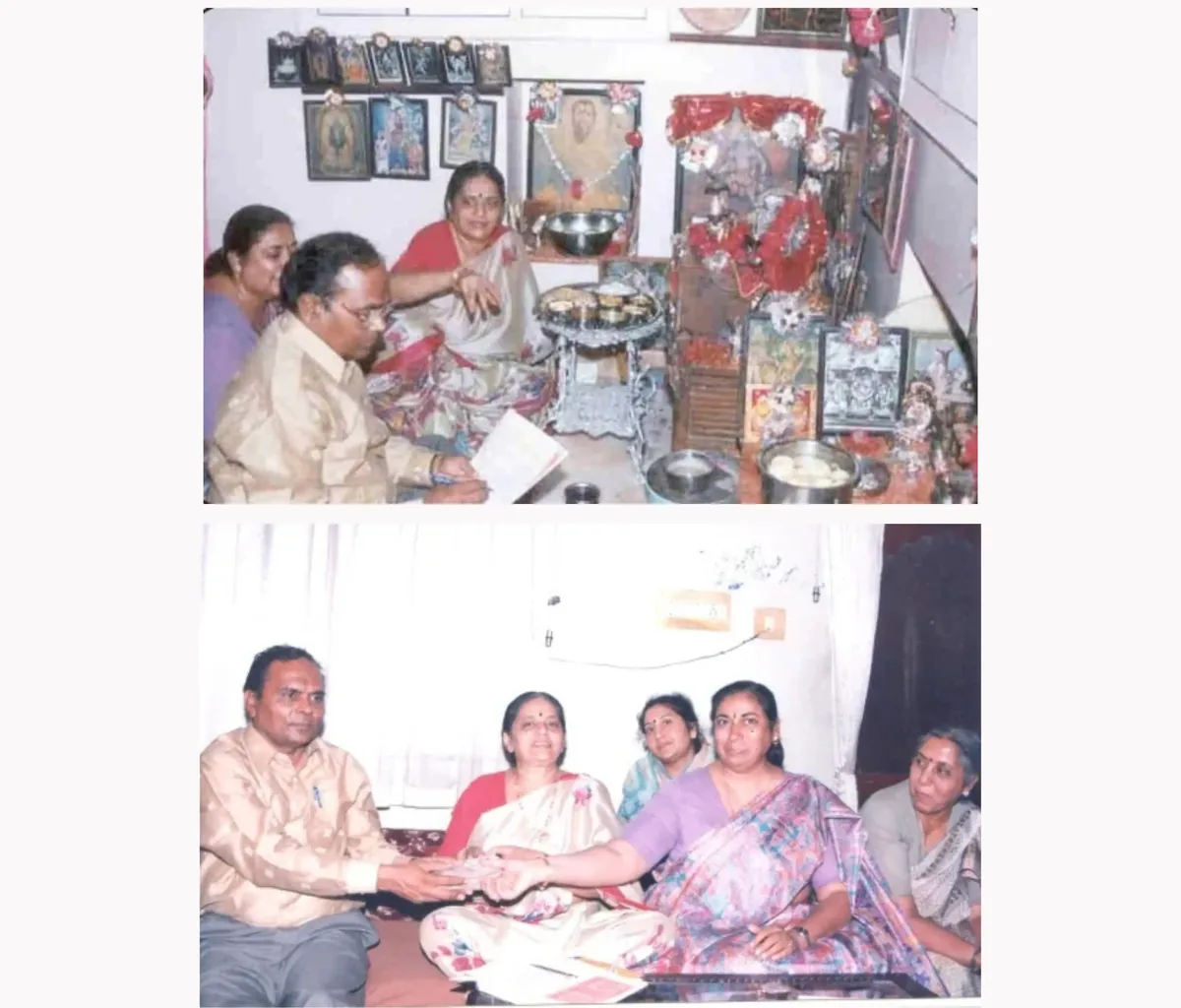 माँ शारदामणि ट्रस्ट की स्थापना काल के दृश्य — पूजन और छात्रवृत्ति भेंट